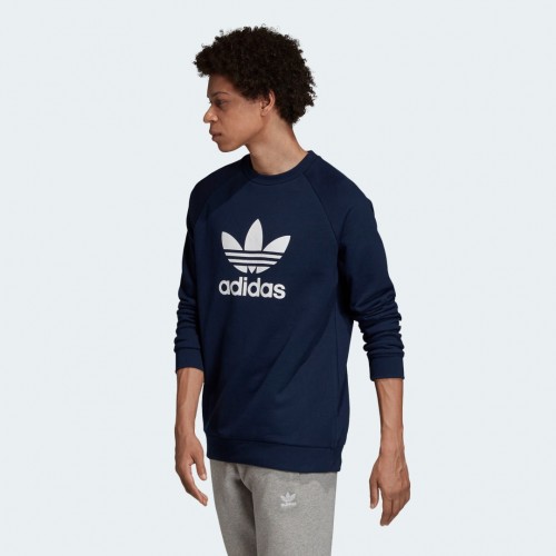 adidas Trefoil Warm-Up Crew UNISEX Sweatshirt ED5948 LACİVERT