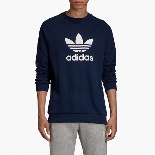 adidas Trefoil Warm-Up Crew UNISEX Sweatshirt ED5948 LACİVERT