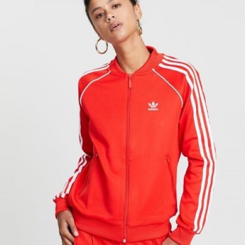 adidas V-Day SST KKADIN Fermuarlı Üst - Kırmızı FH8562