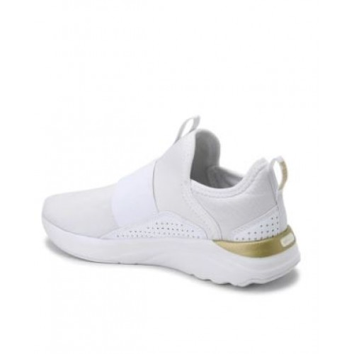 Buy PUMA Gold Textile Slip On Kadın Beyaz Sneakers 19534602 B-259